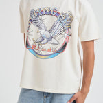 T-shirt uomo girocollo bianca con stampa TT13012 VINTAGEWHITE0028 RHUDE 