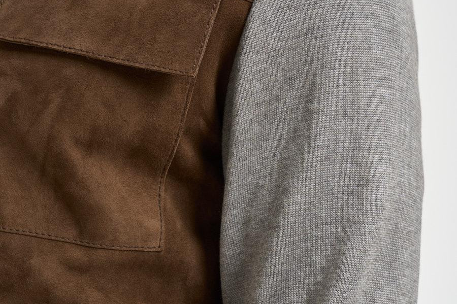 Giubbotto uomo in suede e tessuto MORRIS SUEDE626 THE JACK LEATHERS 