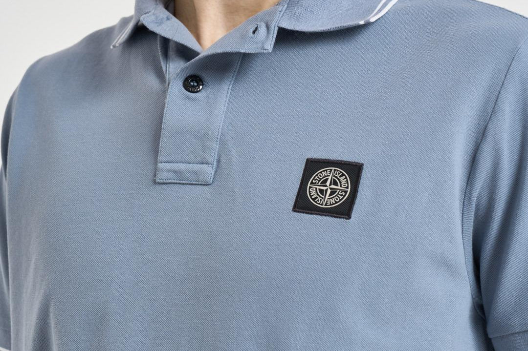 Polo uomo manica corta celeste 2200010 S0018V0024 STONE ISLAND 