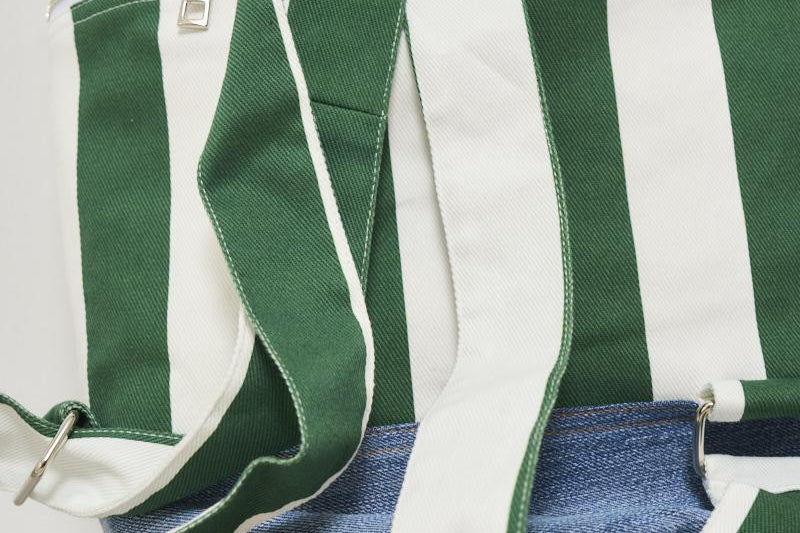 Borsa uomo a righe verde TRAVELBAG STRIPESPOPV51 MC2 SAINT BARTH 