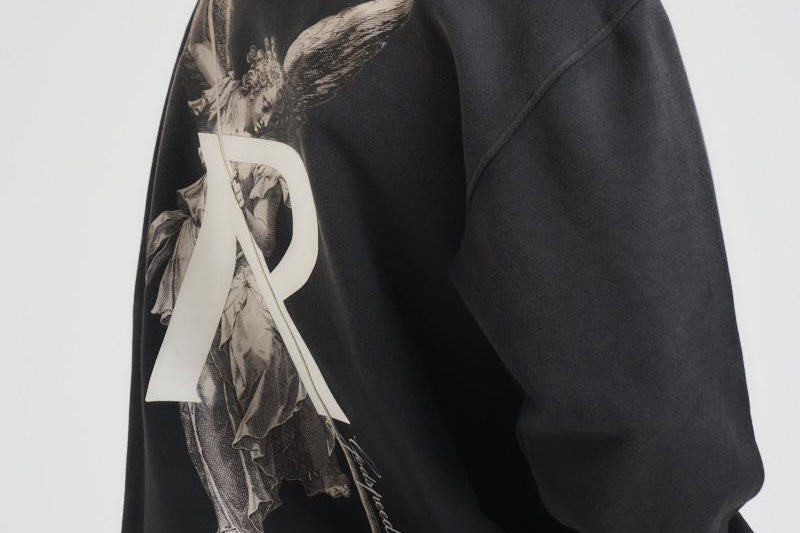 Felpa uomo Archangel grigio antracite MLM4238 BLACK REPRESENT 