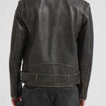 Giubbotto uomo chiodo in pelle nero GMP00297 P00064790100 GOLDEN GOOSE 