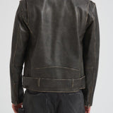 Giubbotto uomo chiodo in pelle nero GMP00297 P00064790100 GOLDEN GOOSE 