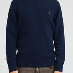Maglia uomo in cotone blu 710810846 001 RALPH LAUREN 