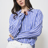 Camicia donna a righe blu 211935130 005 RALPH LAUREN 