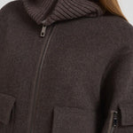 Giubbotto donna in lana grigio D431747 LEAK886MORO P.a.r.o.s.h. 