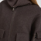 Giubbotto donna in lana grigio D431747 LEAK886MORO P.a.r.o.s.h. 