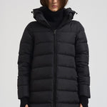 Piumino donna in nylon midi nero PI0660D 9389 HERNO 