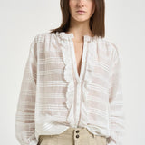 Camicia donna in pizzo bianca HT0817FA D1J05E20WH MARANT ETOILE 