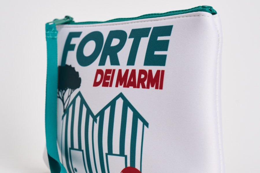 Pochette donna Forte Dei Marmi bianca e verde acqua ALINE 02579L MC2 SAINT BARTH 