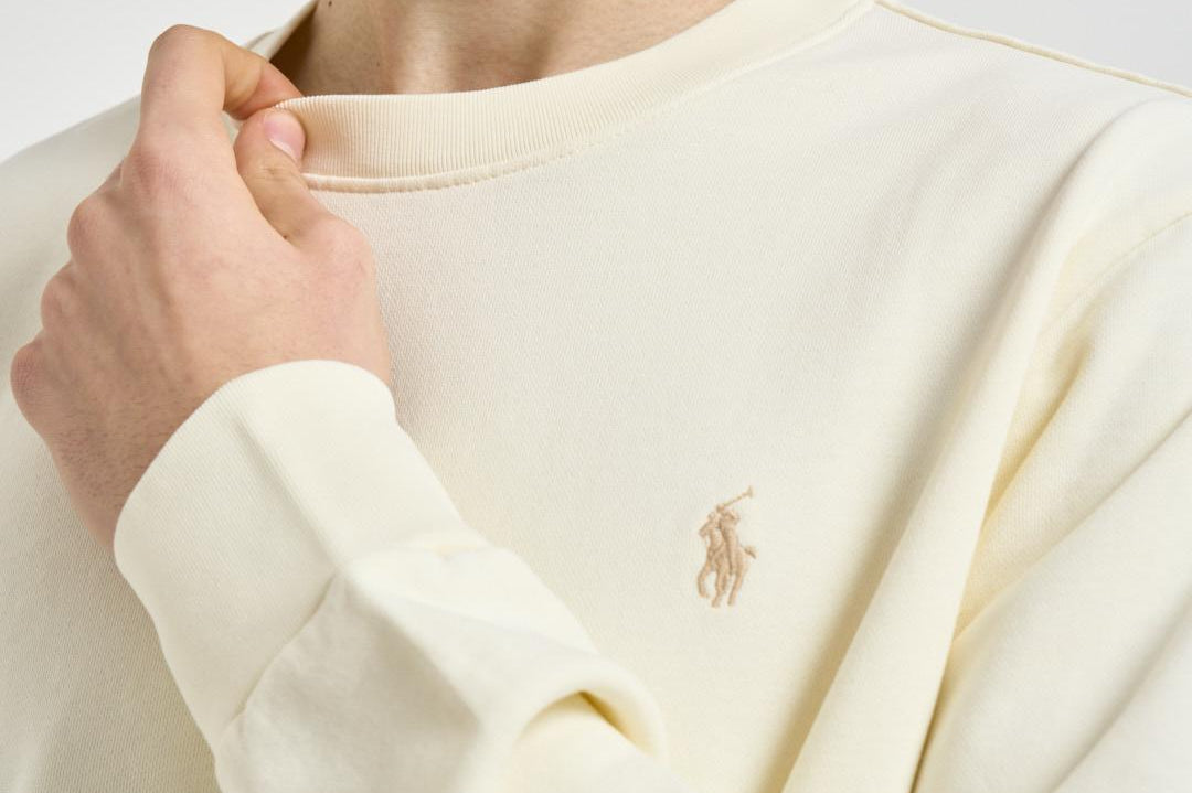 Felpa uomo girocollo panna 710916689 003 RALPH LAUREN 