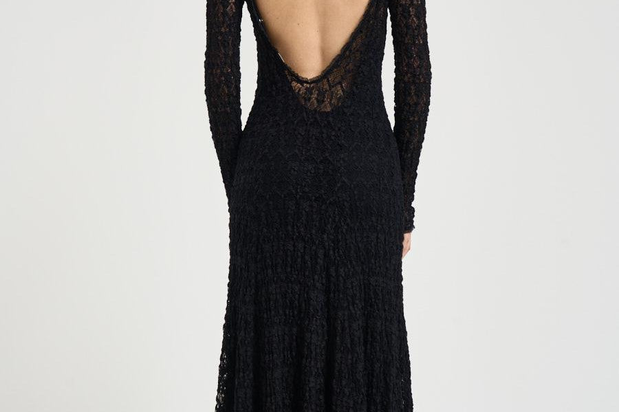 Abito donna in pizzo nero 14896 8001 FORTE FORTE 