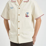 Camicia uomo a maniche corte panna SH227 CO215OW DROLE DE MONSIEUR 