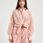 Camicia donna con strass rosa 16147 PINK ACTUALEE 