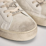 Sneakers uomo Super-star bianca e verde GMF00101 F00811310502 GOLDEN GOOSE 