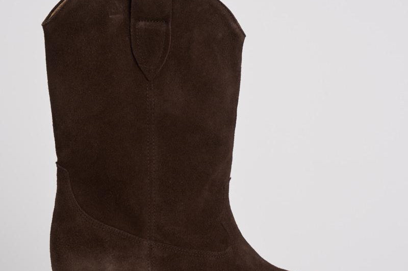 Stivale donna "Duerto" in suede testa di moro BO0003FA A1A03S50CL ISABEL MARANT 