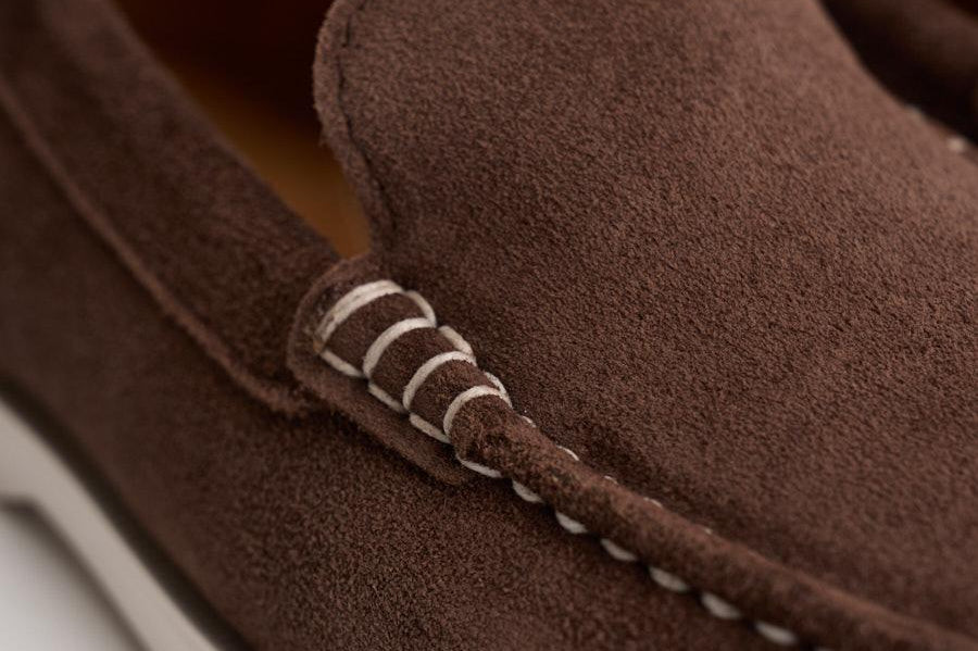 Mocassino uomo in suede marrone 803P09766 001 RALPH LAUREN 