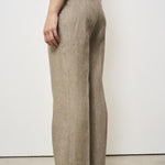 Pantalone donna tortora con pinces SIMONA LM104BROWN BERWICH 