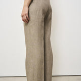 Pantalone donna tortora con pinces SIMONA LM104BROWN BERWICH 