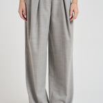 Pantalone donna doppie pieghe grigio chiaro S5WI25 W92 SEMICOUTURE 