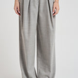 Pantalone donna doppie pieghe grigio chiaro S5WI25 W92 SEMICOUTURE 