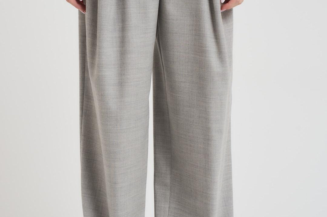 Pantalone donna doppie pieghe grigio chiaro S5WI25 W92 SEMICOUTURE 