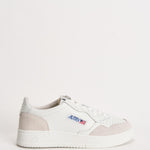 Sneakers uomo Medialist Low in pelle bianca e beige AULM LS30 AUTRY 