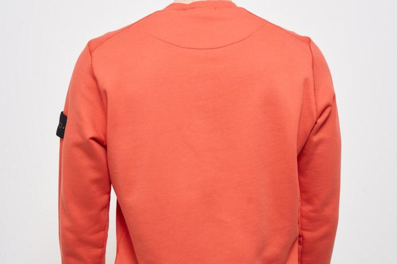 Felpa uomo girocollo arancione 6100044 S0051V008A STONE ISLAND 