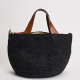 Borsa donna Mirozy in rafia nera MIROZY BLACK IBELIV 