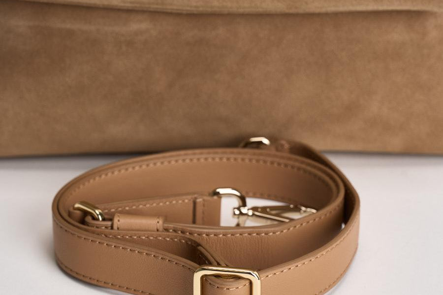 Borsa donna Sveva midi in suede beige BT2006 BISCOTTO ORCIANI 