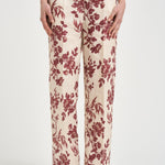 Pantalone donna stampa floreale panna S6SS66 FLW65 SEMICOUTURE 