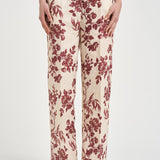 Pantalone donna stampa floreale panna S6SS66 FLW65 SEMICOUTURE 