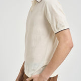 Polo uomo in maglia crema SLOANCONTRAST 10L MC2 SAINT BARTH 