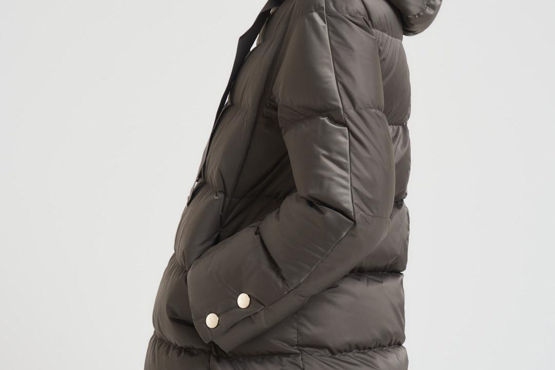 Piumino donna lungo antracite PI1304D 9480 HERNO 