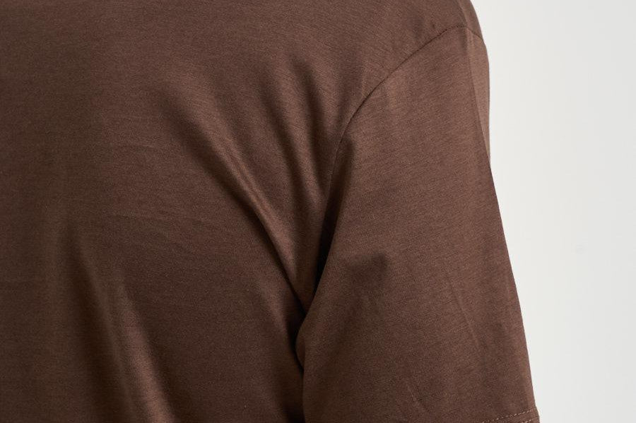 T-shirt uomo girocollo marrone SH000760 MORO ACCADEMIE TESSILI 
