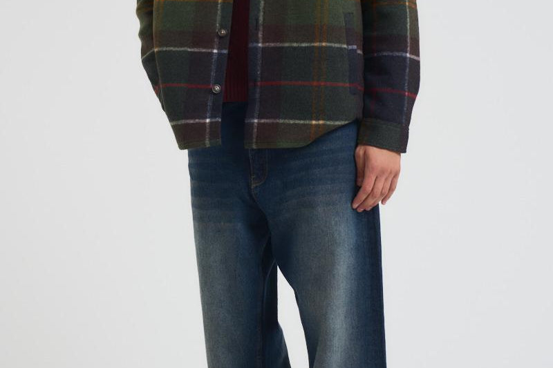 Giacca uomo tartan verde e blu MOSS0400 TN11 BARBOUR 