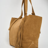 Borsa donna 24/7 in suede cammello GWA00785 A00079455303 GOLDEN GOOSE 