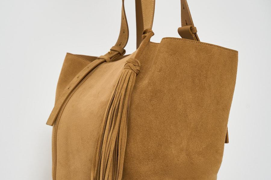 Borsa donna 24/7 in suede cammello GWA00785 A00079455303 GOLDEN GOOSE 