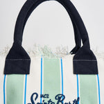 Borsa donna Vanity a righe verde salvia e bianca VANITY 00937L MC2 SAINT BARTH 