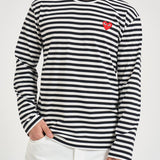 Maglia uomo a righe bianca e nera T164 BLACKWHITE COMME DES GARCON PLAY 