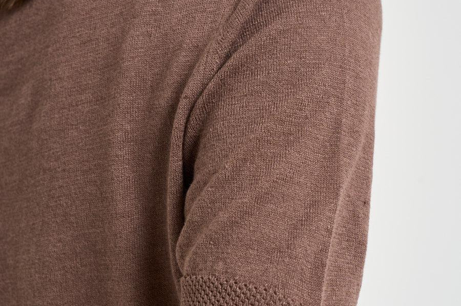 T-shirt donna in maglia tortora 850304 ZA492Z3560 ZANONE 