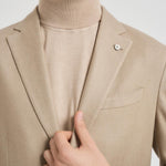 Giacca uomo monopetto in lana beige 2884 555095 L.B.M. 