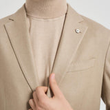 Giacca uomo monopetto in lana beige 2884 555095 L.B.M. 