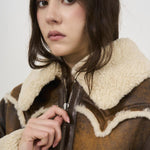 Giubbotto donna marrone vintage LESSIE 61957-907387130 STAND STUDIO 