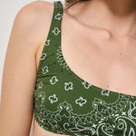 Bikini donna fantasia verde monospalla CELESTINE+VIRGO 03149H MC2 SAINT BARTH 