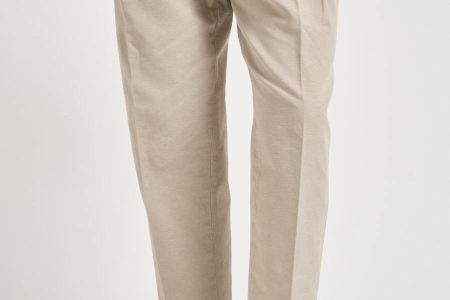 Pantalone uomo con pinces beige MANHA 300512523 BRIGLIA 