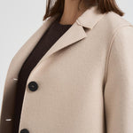 Cappotto donna monopetto panna AE1215 MLK120 HARRIS WHARF LONDON 