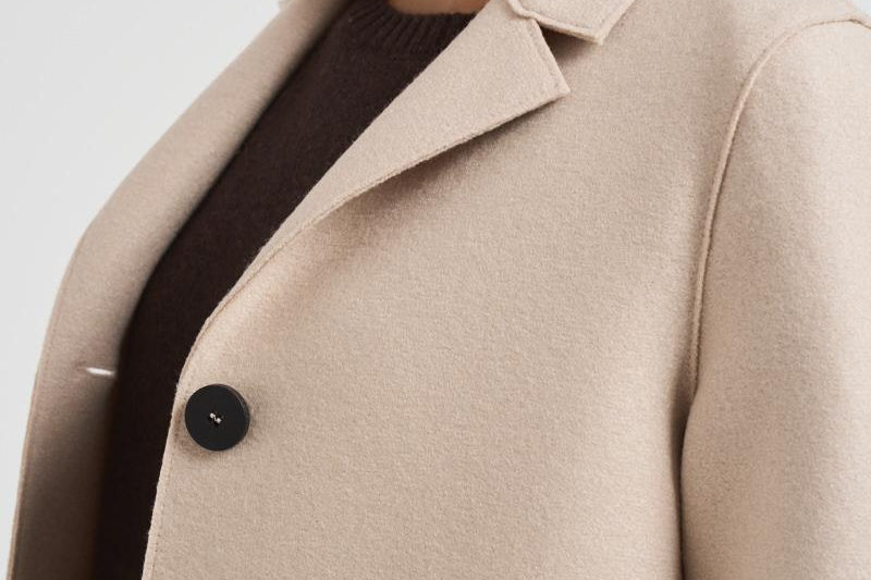 Cappotto donna monopetto panna AE1215 MLK120 HARRIS WHARF LONDON 