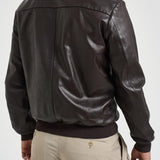 Giubbotto uomo in ecopelle moro ELVIS TANNING06 THE JACK LEATHERS 