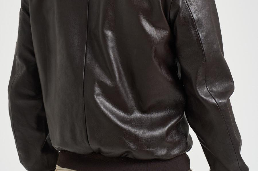 Giubbotto uomo in ecopelle moro ELVIS TANNING06 THE JACK LEATHERS 